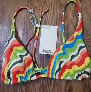 Monday Swimwear Multicolor Bikini Top